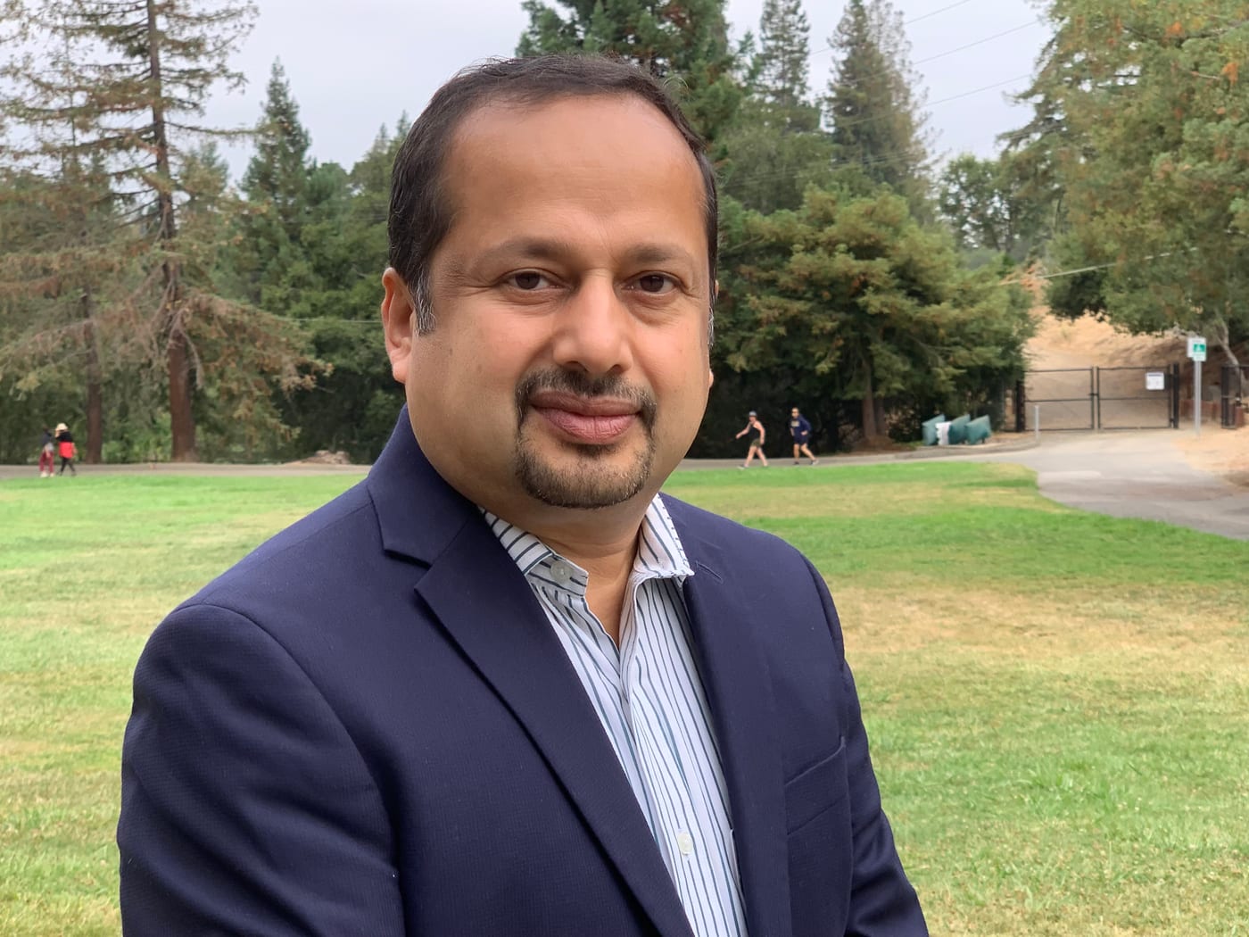 Satheesh Madhathil outdoors at a Cupertino park